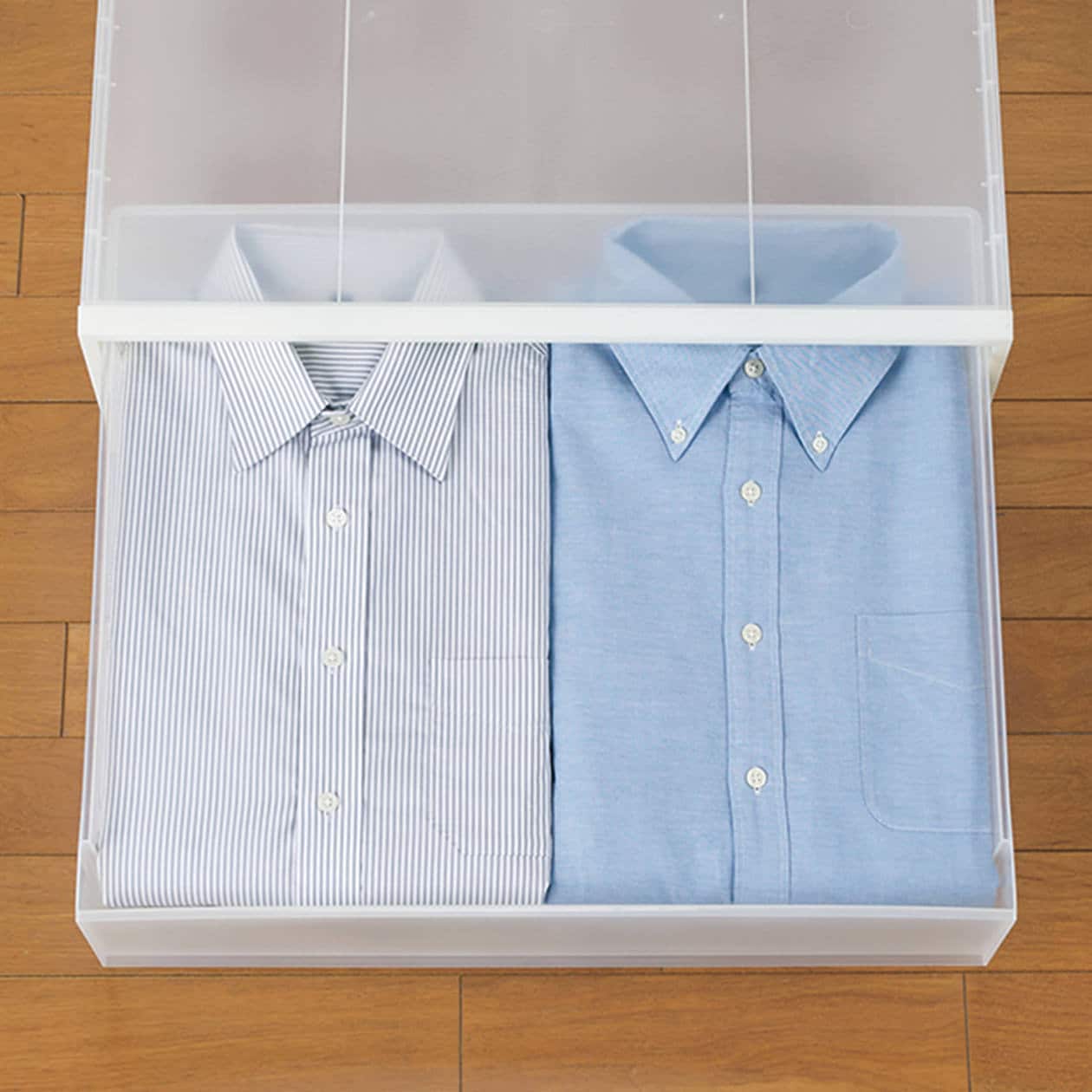 【宅送】ＰＰ収納ケース引出式横ワイド・大