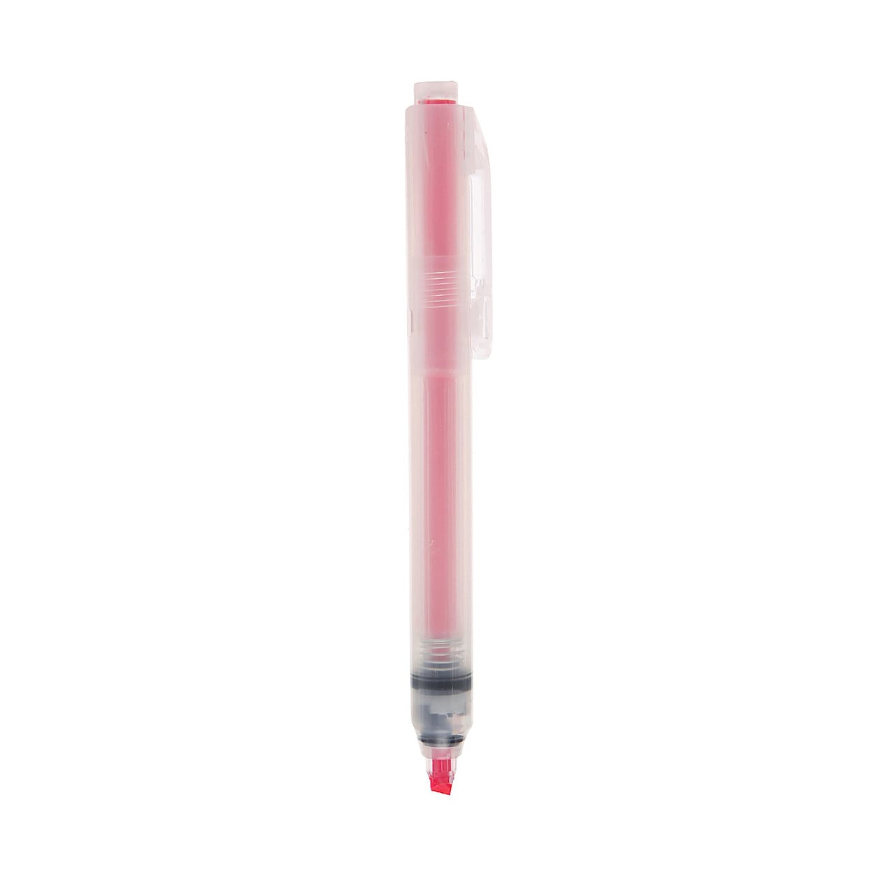 ポリプロピレンノック式蛍光ペン ピンク ペン 筆記用具 通販 無印良品