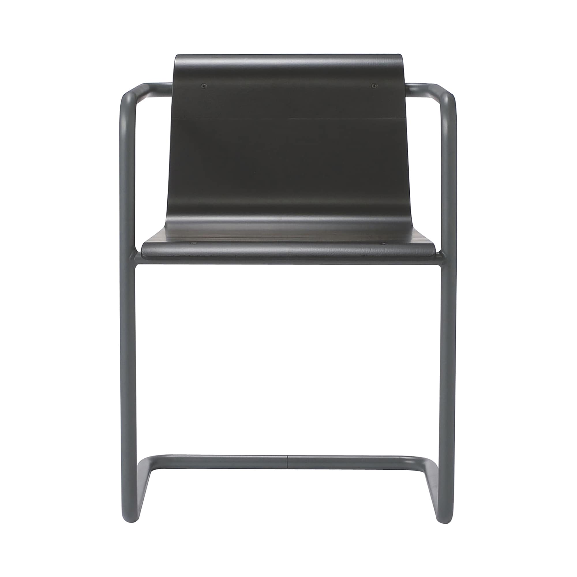 スチールパイプチェア／ダークグレー