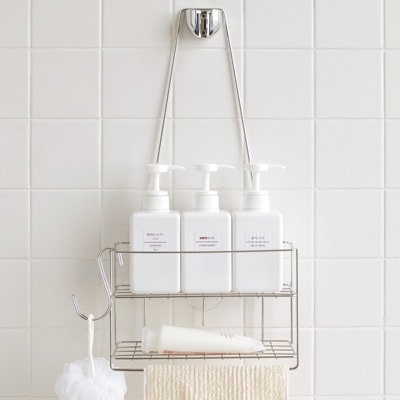 吊して使えるステンレスシャワーラック