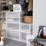 【宅送】ＰＰ収納ケース引出式横ワイド・深