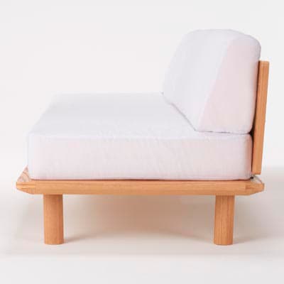 木製ソファフレーム／タモ材・ナチュラル・クッション付