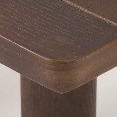 木製ベッドフレーム・セミダブル／タモ材・ブラウン