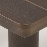 木製ベッドフレーム・ダブル／タモ材・ブラウン