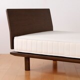 木製ベッドフレーム用ヘッドボード・シングル／ブラウン