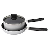 アルミふっ素加工鍋・フライパン・ふた３点セット