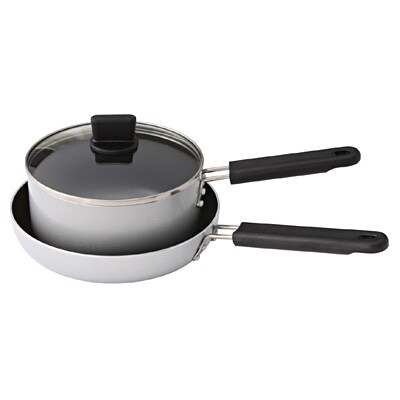 アルミふっ素加工鍋・フライパン・ふた３点セット