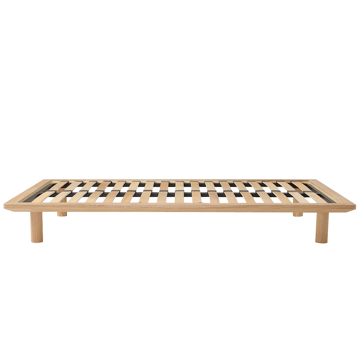 木製ベッドフレーム・ダブル／タモ材・ナチュラル２００９