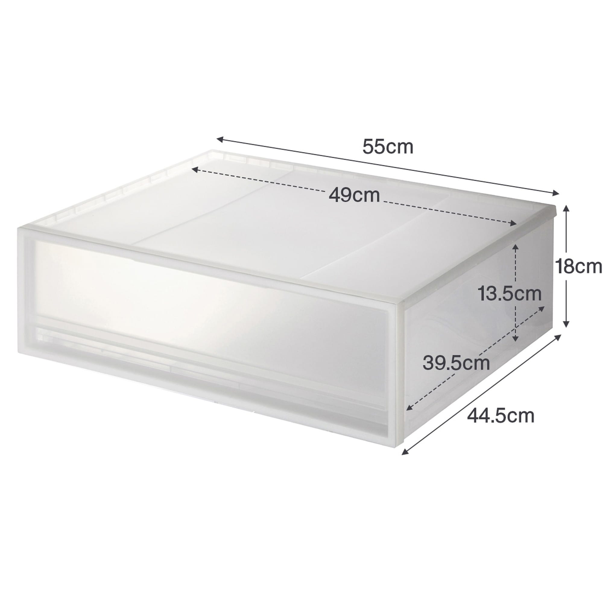 【まとめ買い】ＰＰ収納ケース・横ワイド・小・引出式