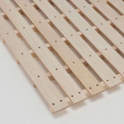 木製ベッド・セミダブル・タモ材／ナチュラル・無垢脚