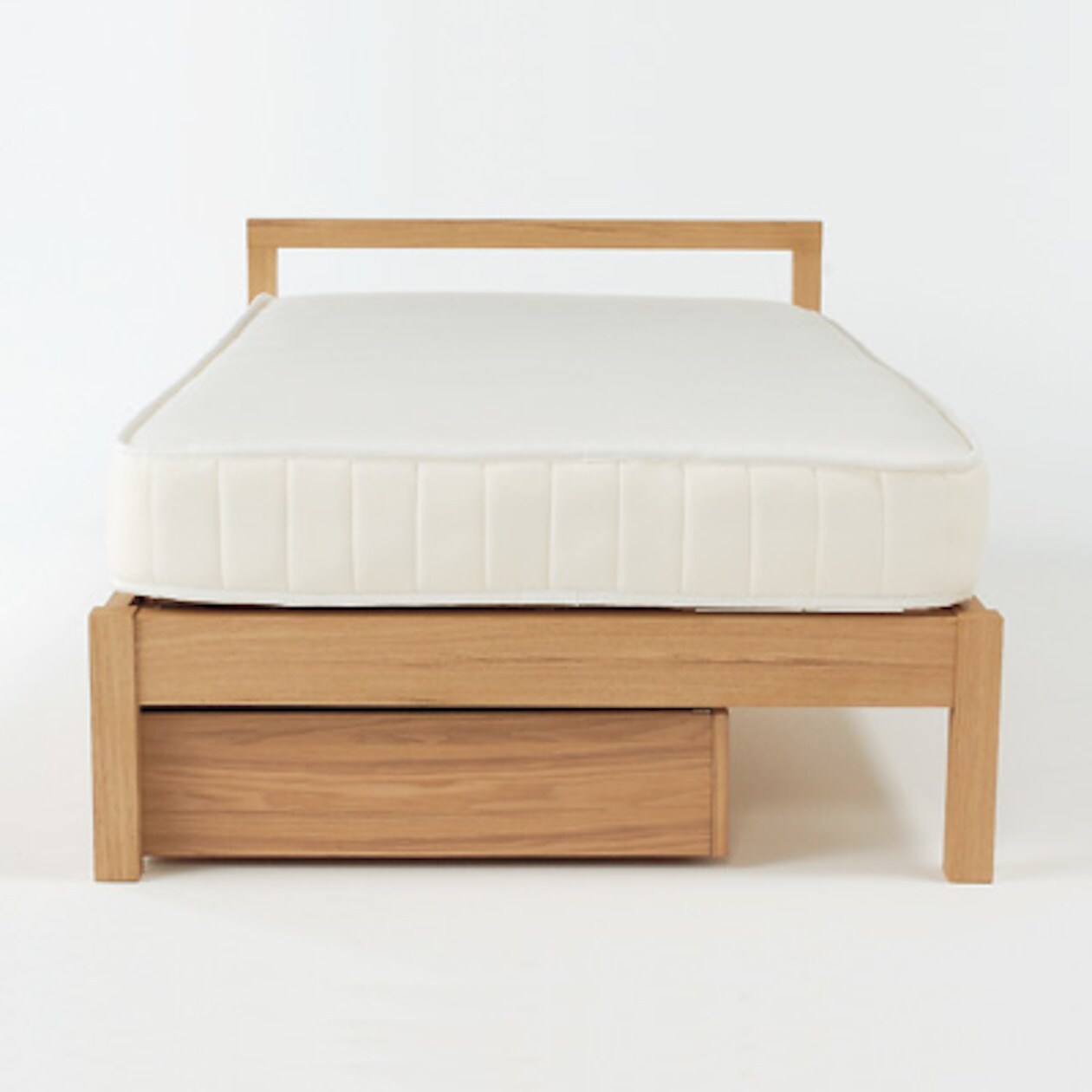 木製ベッド下収納・タモ材／ナチュラル