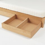 木製ベッド下収納・タモ材／ナチュラル
