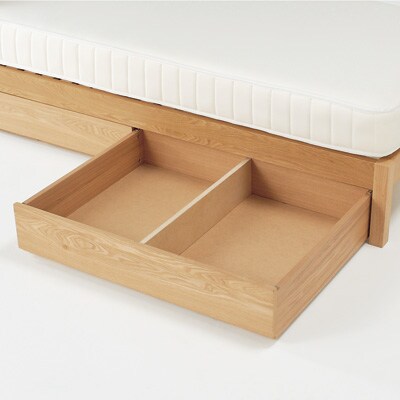 木製ベッド下収納・タモ材／ナチュラル