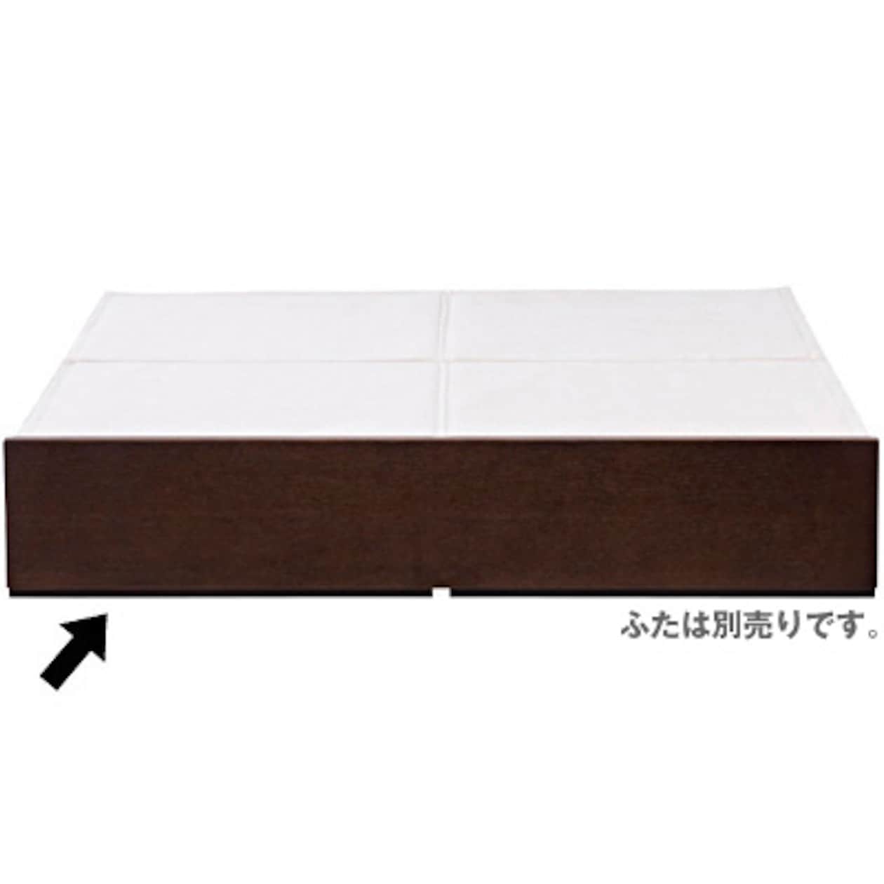 木製ベッド下収納・大・タモ材／ブラウン