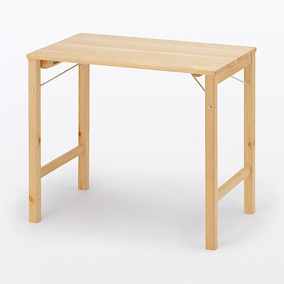 パイン材テーブル・折りたたみ式　幅８０×奥行５０ｃｍ