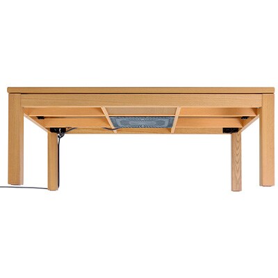 こたつ長方形・本体・タモ材／ナチュラル