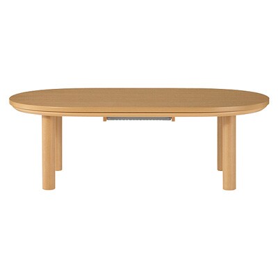 楕円こたつ・本体・タモ材／ナチュラル