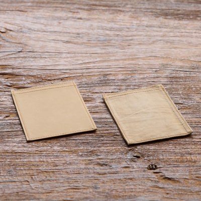 ジーンズのラベル素材で作った　電卓ケース