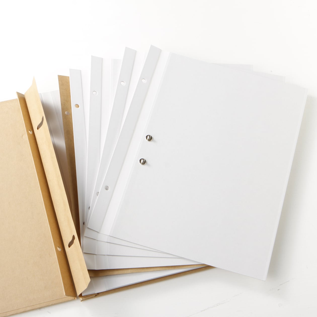 クラフト表紙増やせる　フリー台紙アルバム