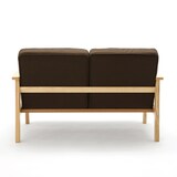 タモ材ソファ・２シーター・綿平織／ベージュ