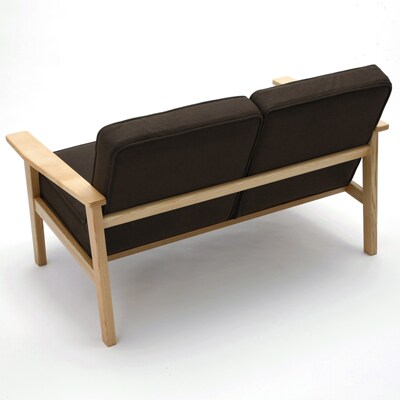 タモ材ソファ・2シーター・綿平織／ベージュ | 無印良品