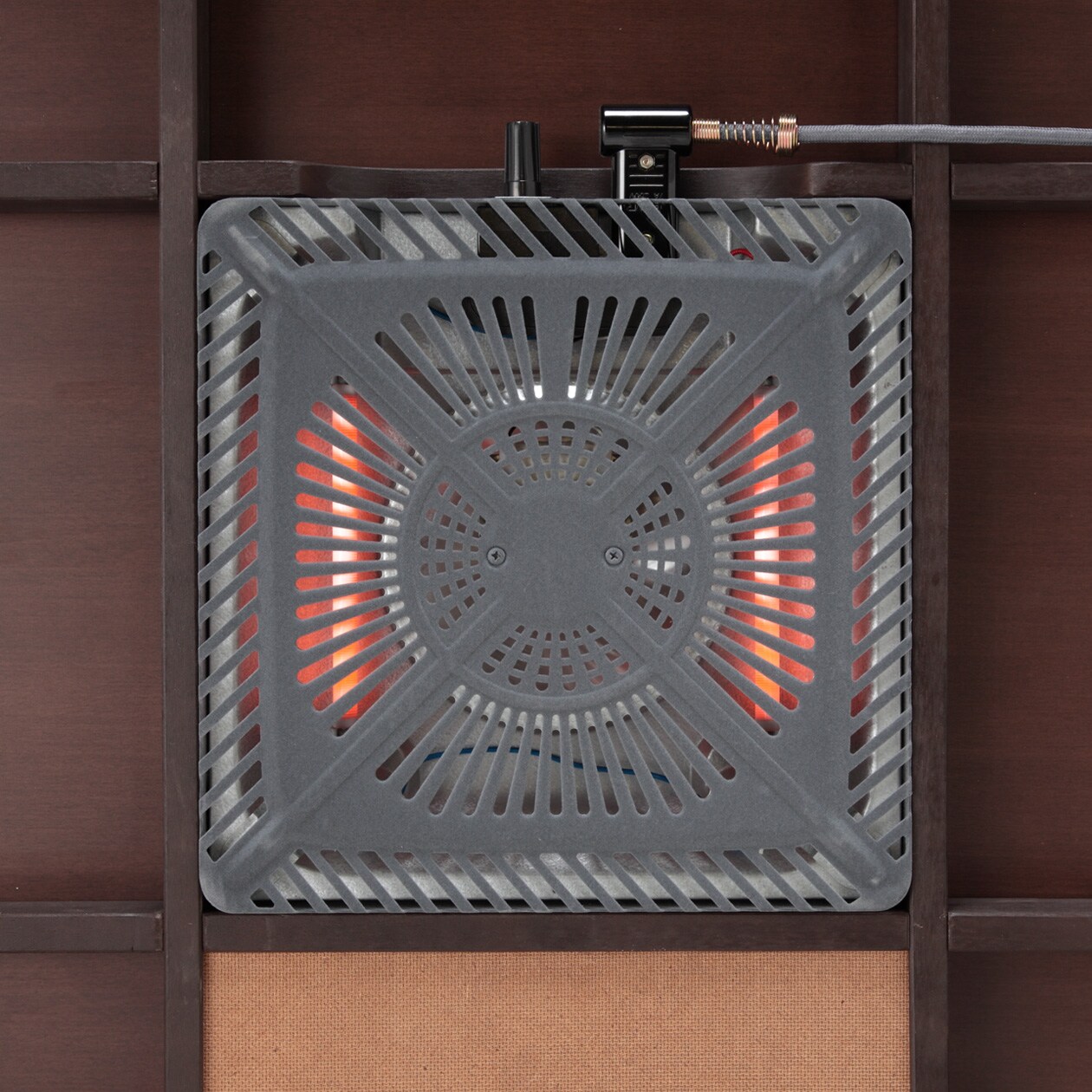 こたつ正方形・本体／ダークブラウン・大