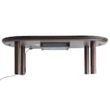 楕円こたつ・本体／ダークブラウン