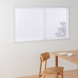 ポリエステル分繊糸ボイルプレーンシェード用生地／オフ白