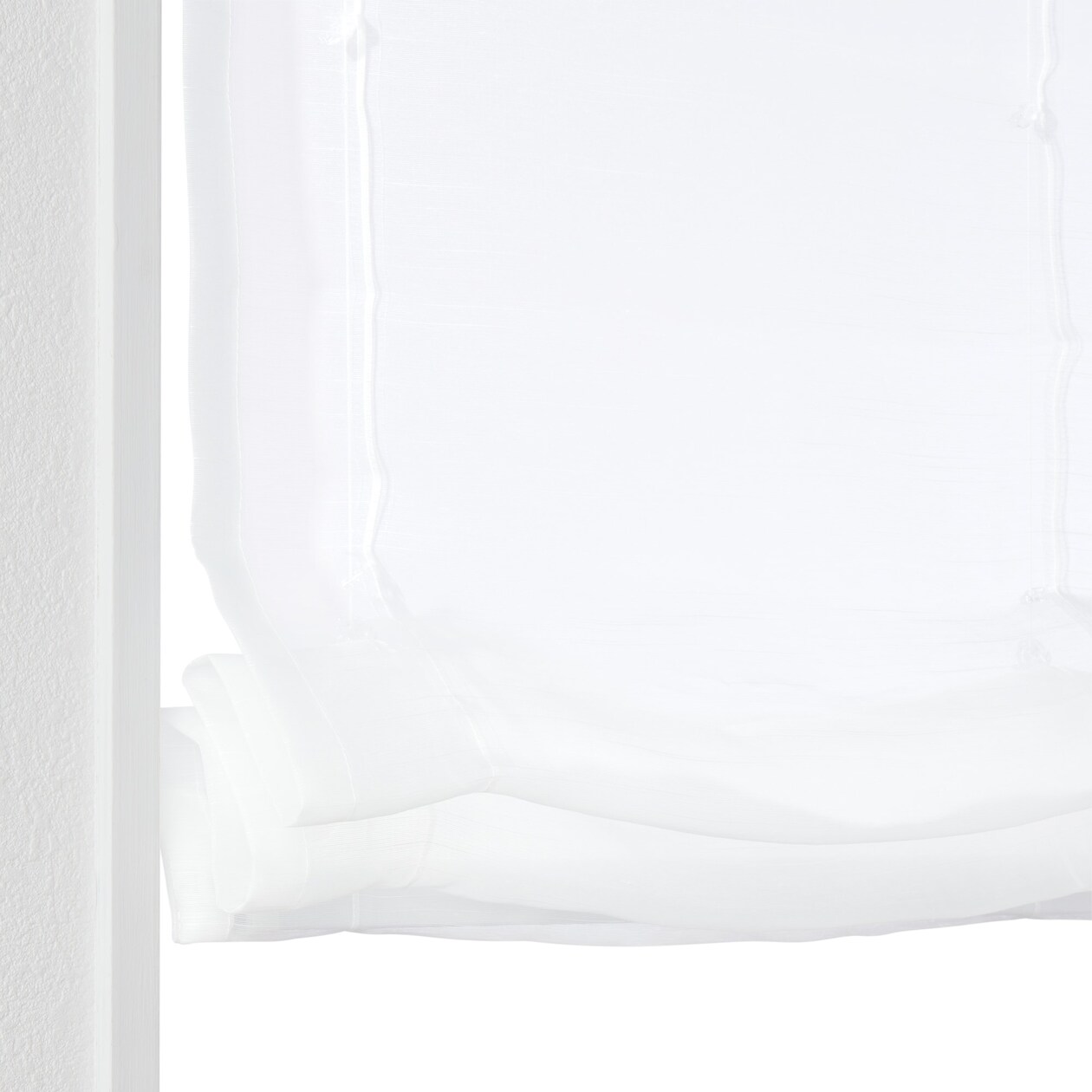 ポリエステル分繊糸ボイルプレーンシェード用生地／オフ白