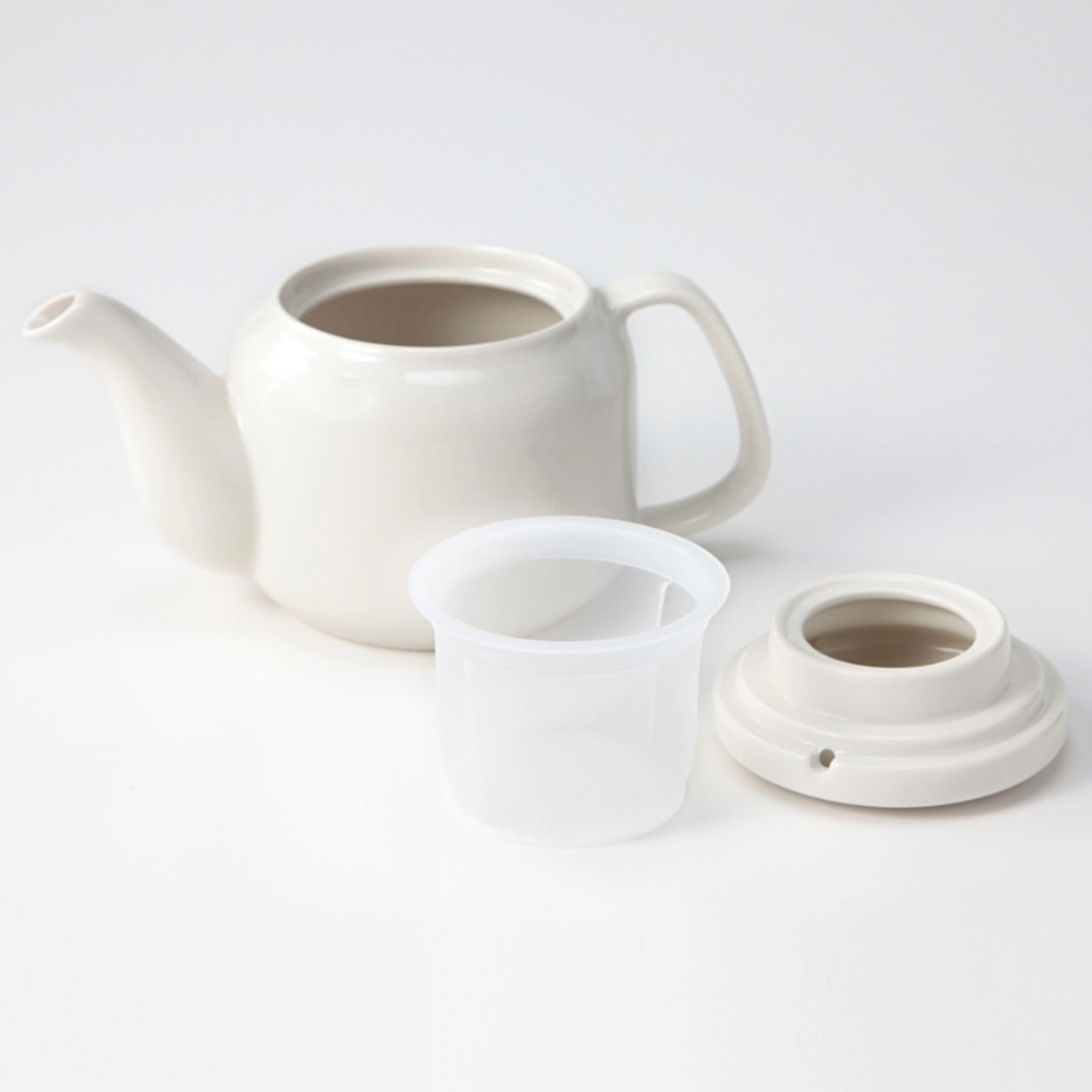 磁器ベージュポット