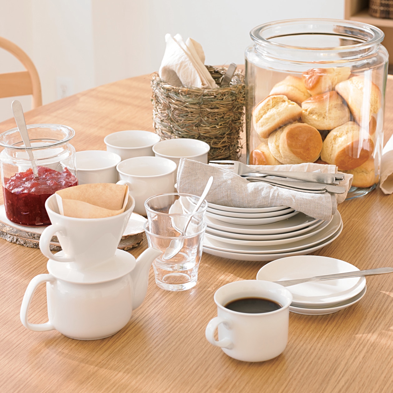 磁器ベージュポット