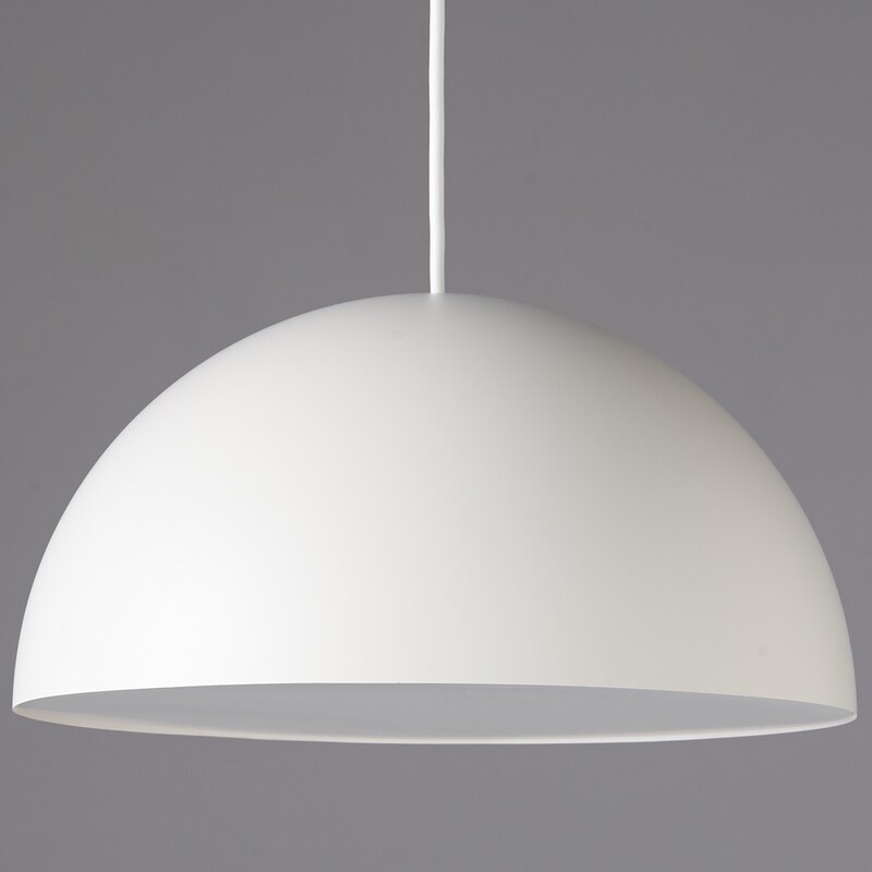 ペンダントライト半球・M／シェード・コード・フランジ：ホワイト 