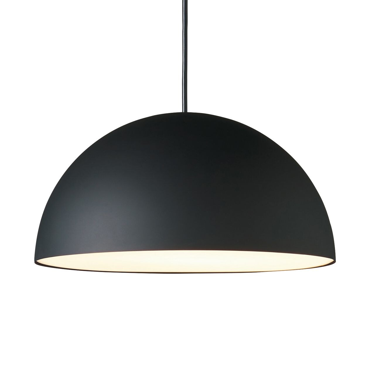 ペンダントライト半球・Ｍ／シェード・コード・フランジ：ブラック