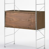 スチールユニットシェルフ用・ボックス・フラップ扉・ウォールナット材