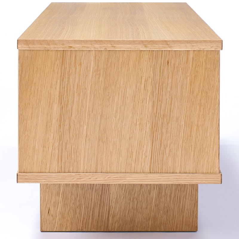 オーク材AVラック薄型（引戸）・幅110cm | 無印良品