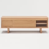 オーク材ＡＶラック薄型（引戸）・幅１１０ｃｍ