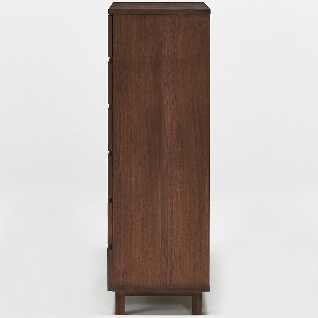 ウォールナット材チェスト６段ワイド