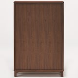 ウォールナット材チェスト６段ワイド