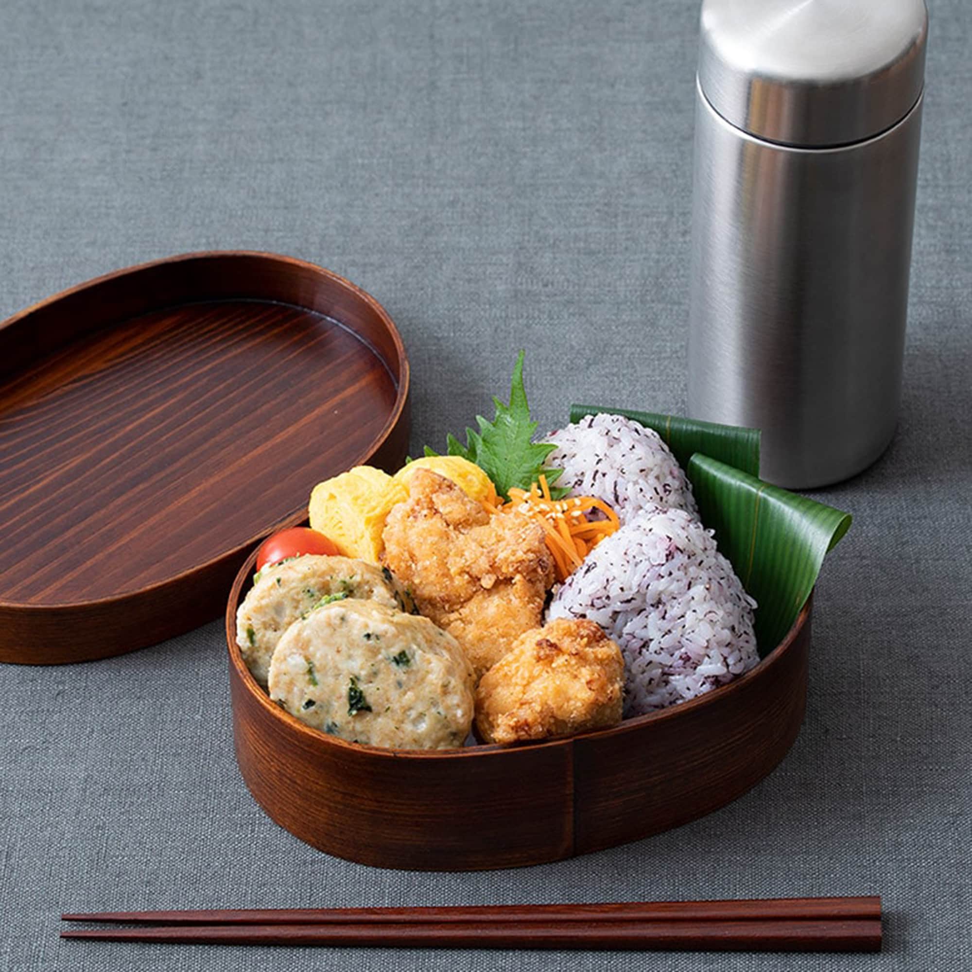 木製　漆塗り弁当箱