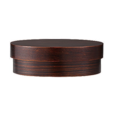 木製　漆塗り弁当箱　約幅１８×奥行１２．５×高さ５．５ｃｍ