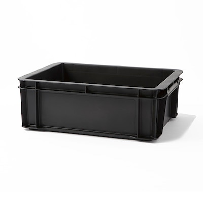 ポリプロピレン通函・ダークグレー／約幅２７×奥行３６×高さ１２．５ｃｍ