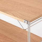 ステンレスユニットシェルフ・オーク材棚セット・ワイド・大