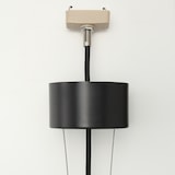 ペンダントライト楕円・Ｌ／シェード：プリーツ／コード・フランジ：ブラック