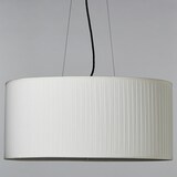 ペンダントライト楕円・Ｌ／シェード：プリーツ／コード・フランジ：ブラック