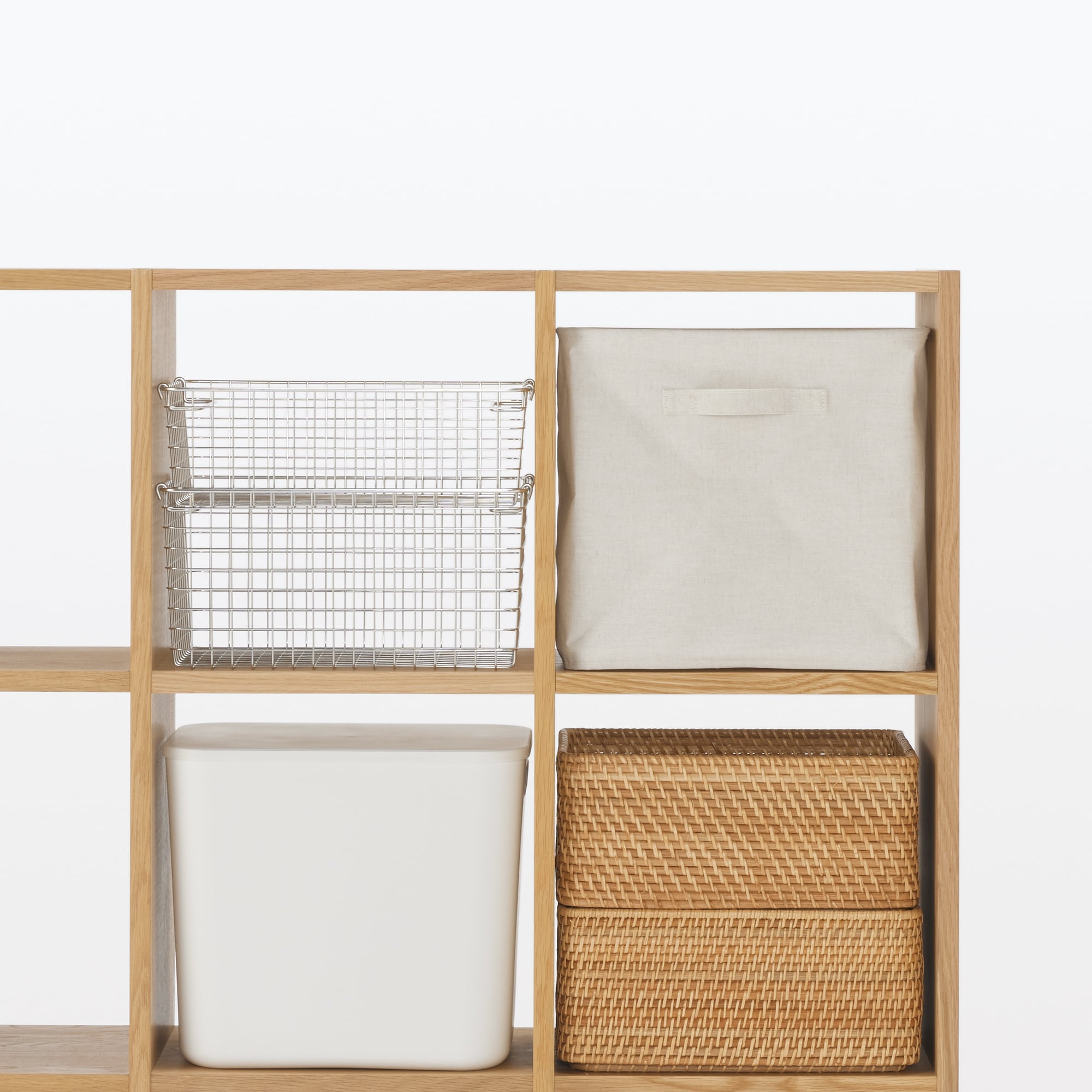 スタッキングシェルフ・３段・オーク材