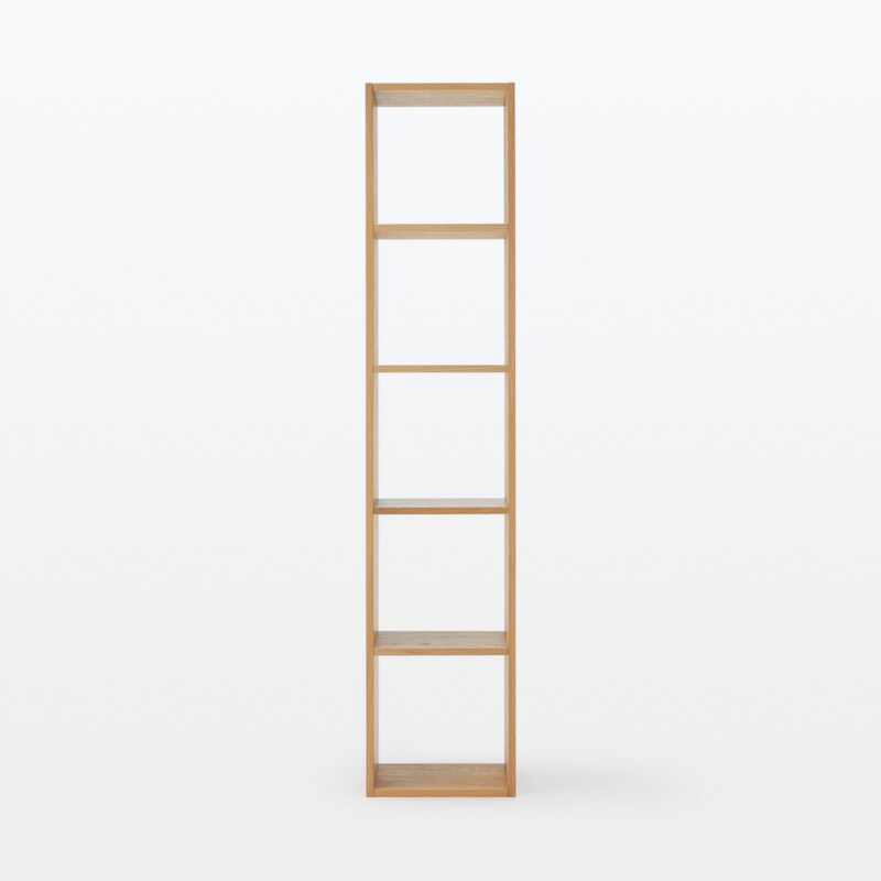 スタッキングシェルフ・5段・オーク材 | 無印良品 