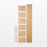 スタッキングシェルフ・追加５段・オーク材