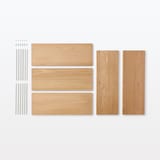 スタッキングシェルフ・ワイド・２段・オーク材