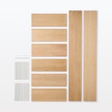 スタッキングシェルフ・ワイド・５段・オーク材