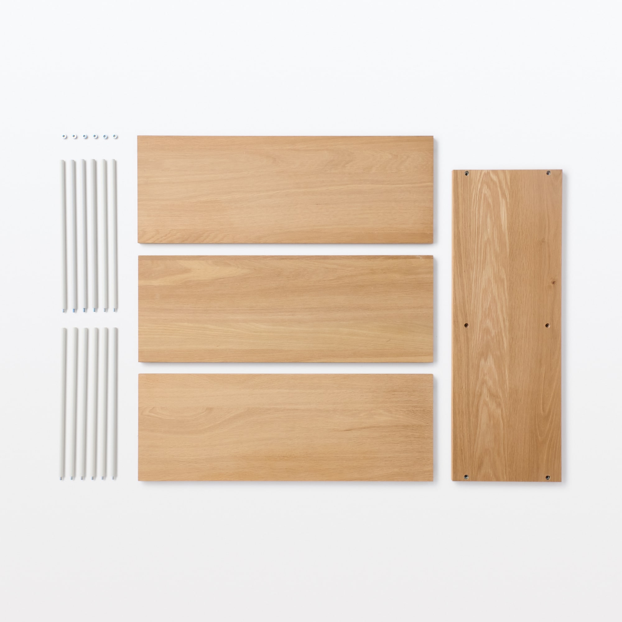 スタッキングシェルフ・ワイド・追加２段・オーク材